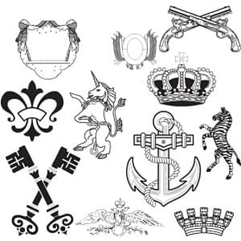 Heraldic Elements eps vector