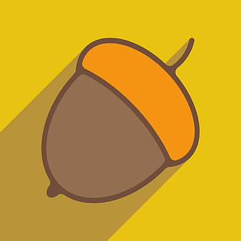 Flat with shadow icon and mobile application acorn vector ai eps