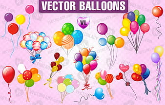 Vector balloons clipart svg eps ai