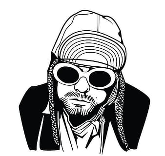 musician kurt cobain ai eps vector
