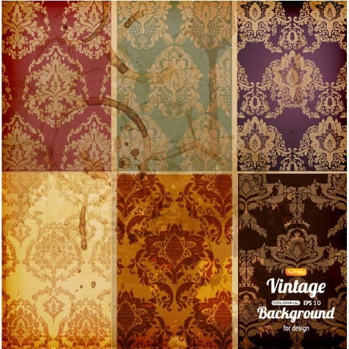 Retro pattern background vector eps
