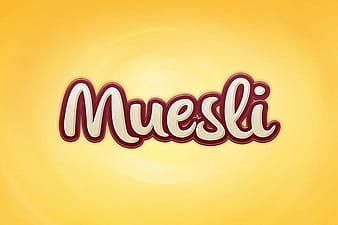 Muesli Text Effect psd vector