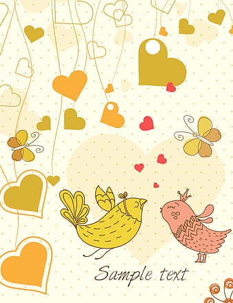 Birds in love vector ai eps