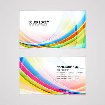 Colorful abstract business card templates eps ai vector