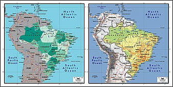 Vector map of the world exquisite material - Brazil Maps eps