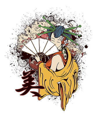Vector de diseño de camiseta japonesa eps ai