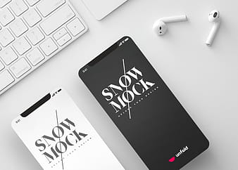 SnowMock iPhone X Mockup psd vector
