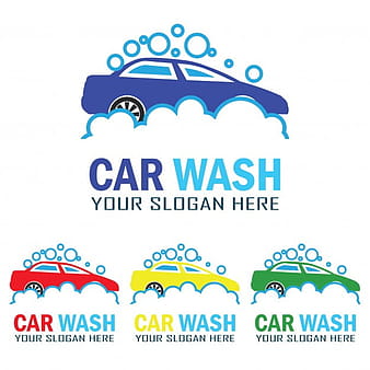 Set of car wash service logo with text space for your slogan eps vector