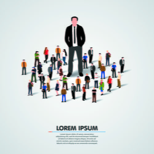 Creative crowd vector background eps