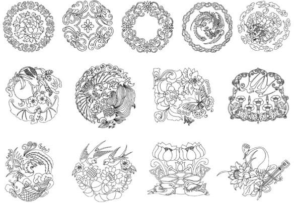 Classical patterns vector ai