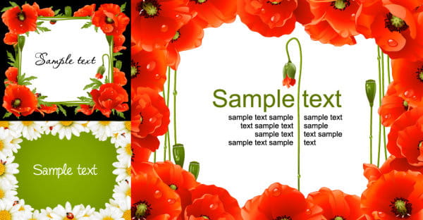 Fresh border frames vector eps