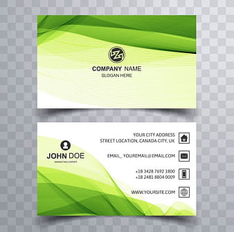 Green corporate business card eps vector