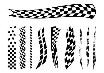 Racing Flags Set ai vector