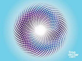 Halftone Circle ai vector