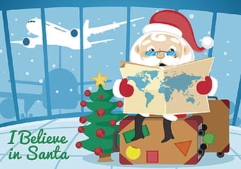 Santa Claus and other aircraft vector material ai