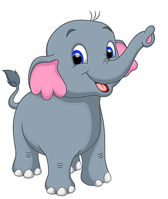 lovely cartoon elephant vector material 12 eps