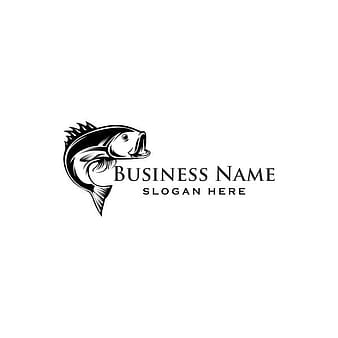 Fishing business logo vector material  eps