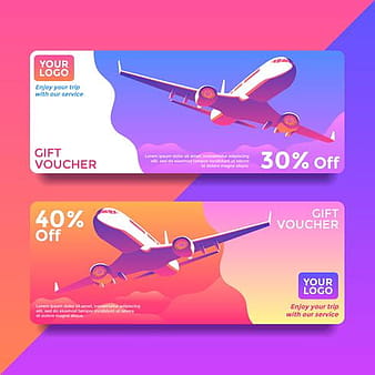 Trip Gift Card Voucher Templates Vector eps svg