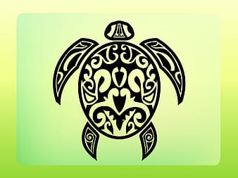 Vector de tatuaje de tortuga ai