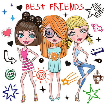Best friends vector eps