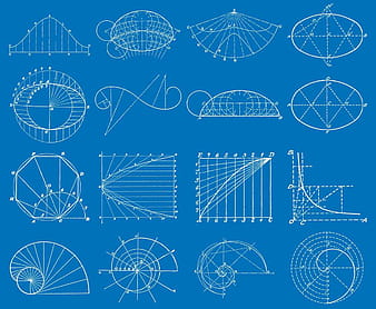 Blue 2D Geometry Constructions svg ai vector