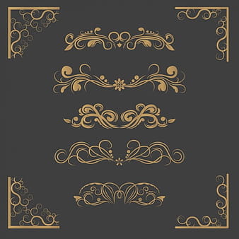 Colección de adornos decorativos eps