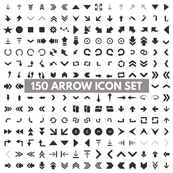 150 iconos de flecha eps